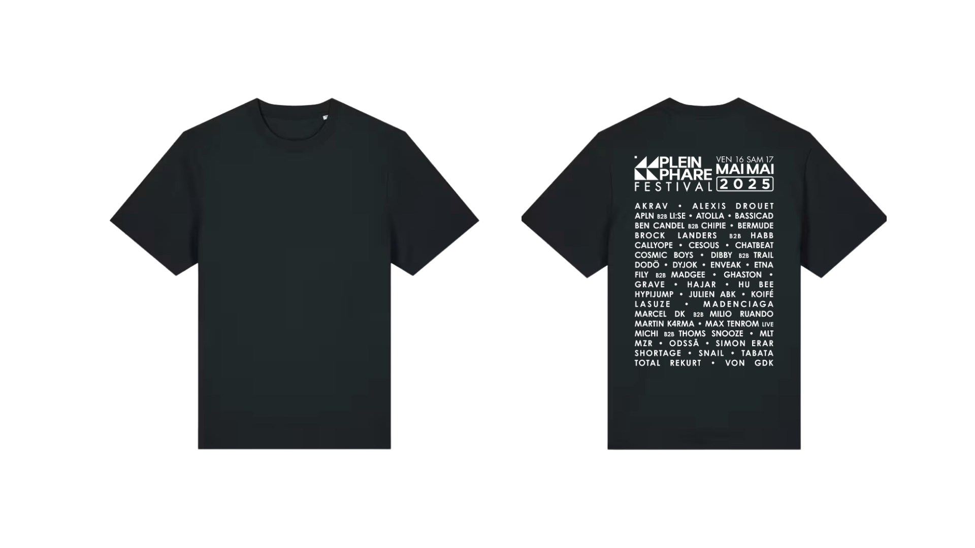 T-shirt black Plein Phare Festival 2025 (men)