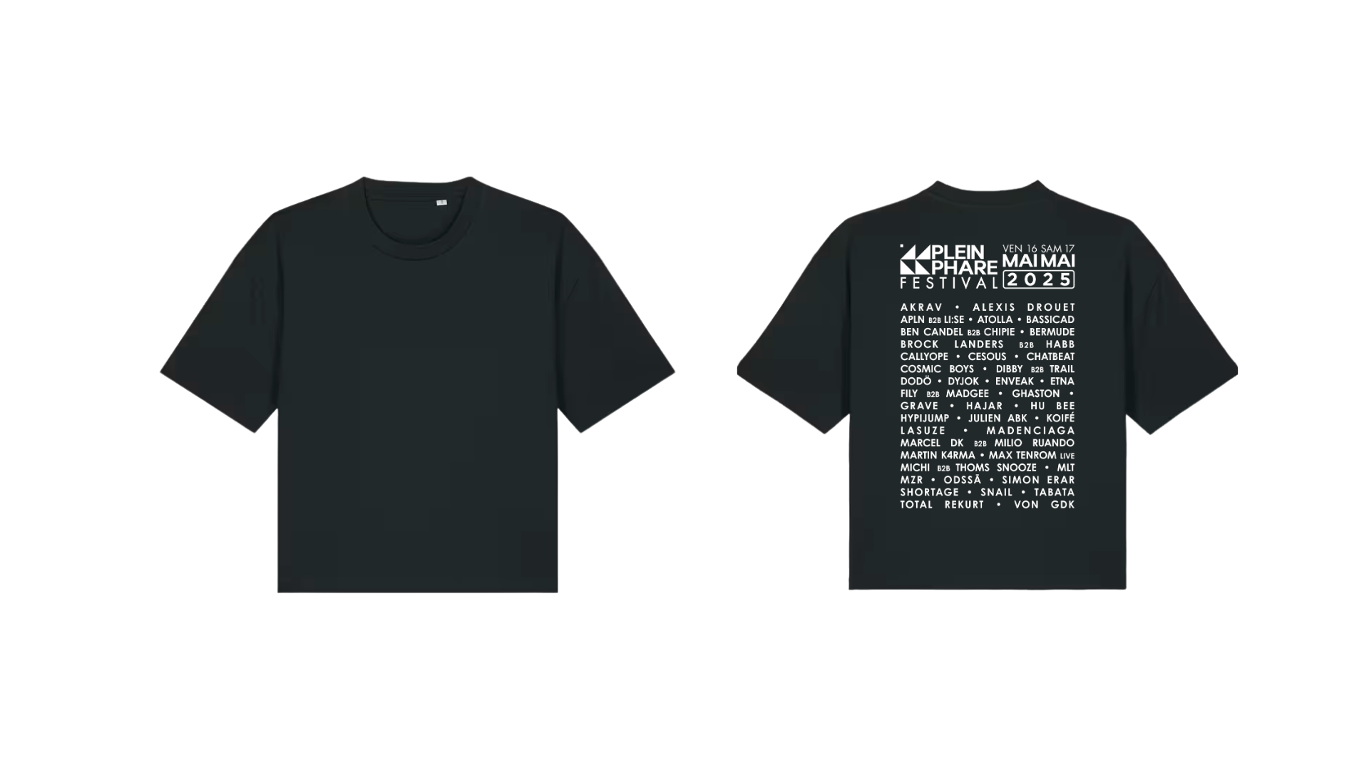 T-shirt black Plein Phare Festival 2025 (women)