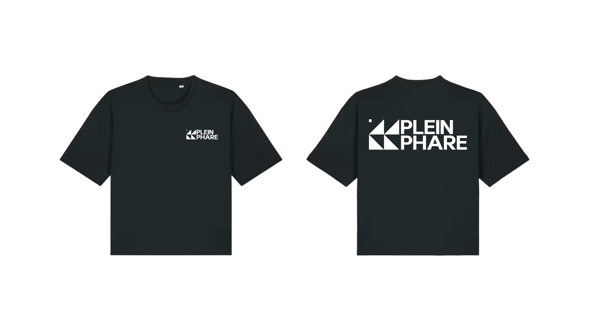 T-shirt black Plein Phare long logo (women)