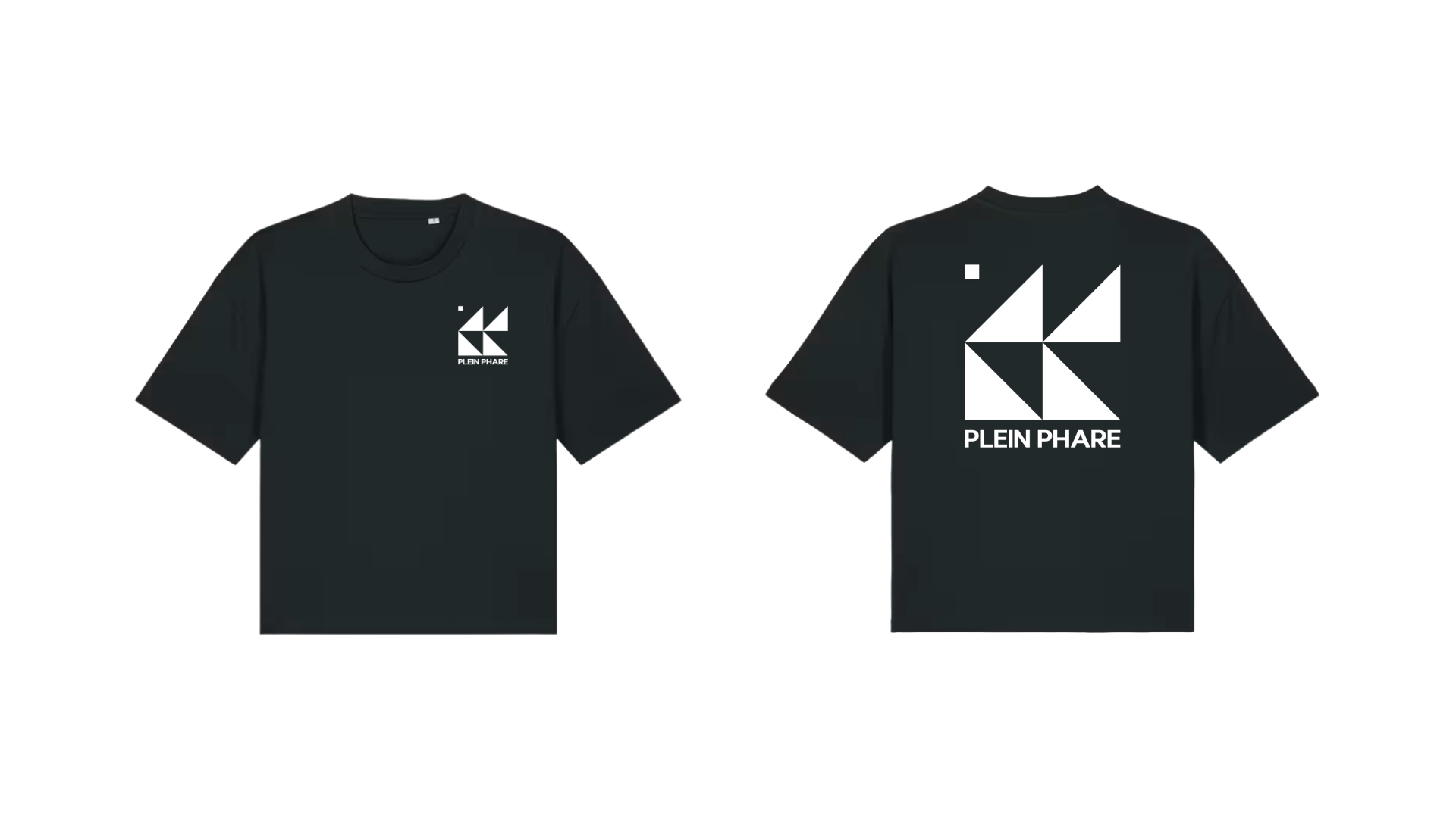 T-shirt black Plein Phare square logo (women)