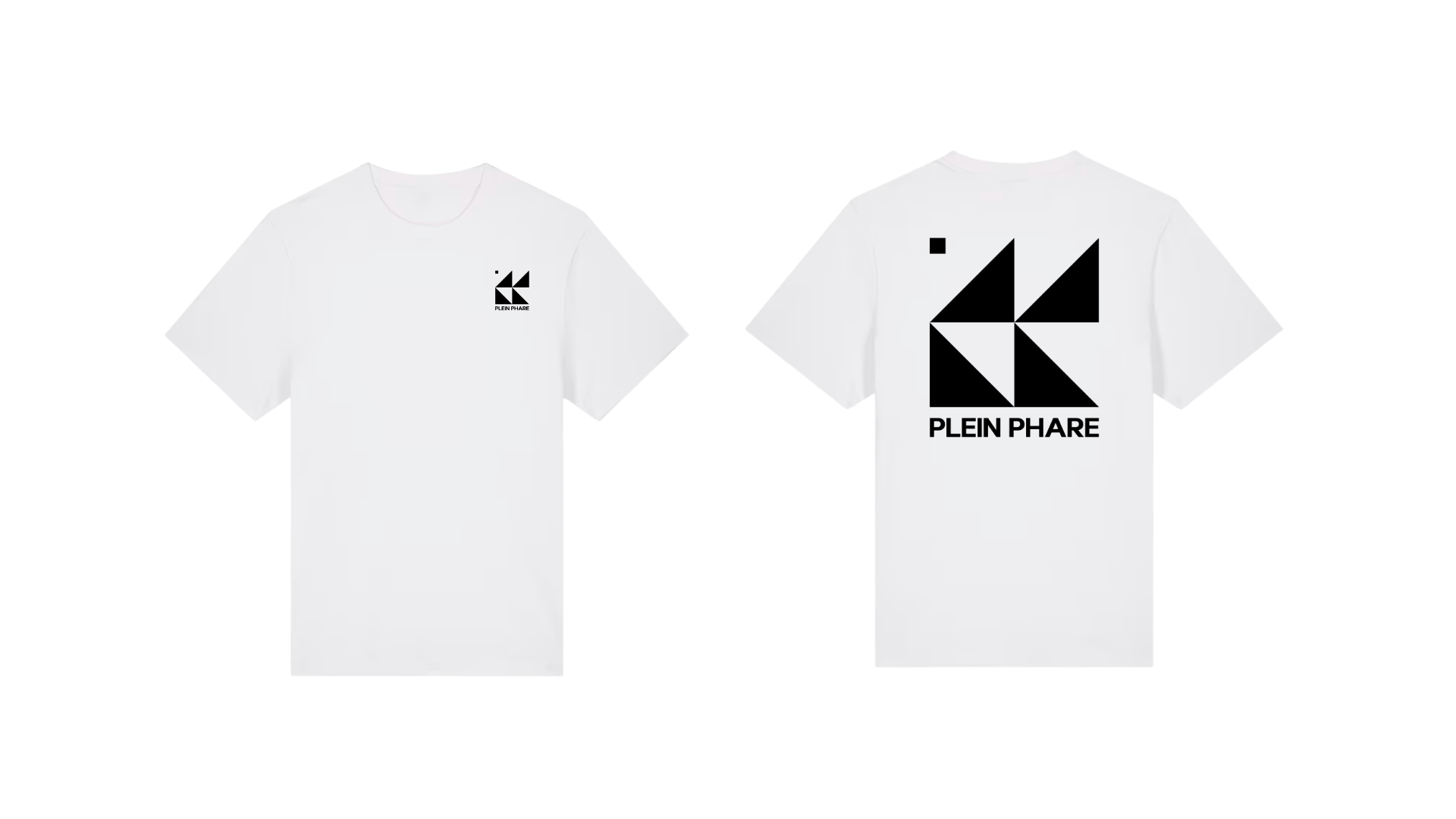 T-shirt white Plein Phare square logo (men)
